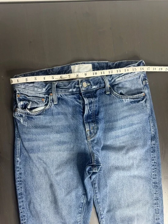 Mother Denim The Scrapper Cuff Ankle Fray Jeans in Take Me Higher - Picture 8 of 11